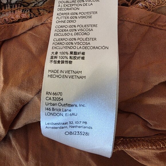 Free People Cherry Blossom Mini Dress Topaz Mustard Floral Oversized Flowy Small - Picture 16 of 16